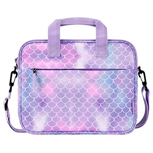 Choco Mocha 12.5 Inch Kids Tablet Bag Sleeves, Carrying Tablet Case Fit for Kids Tablet Fire HD 10 8, Fire HD Pro 10 8, iPad, Kindle, Scale Purple