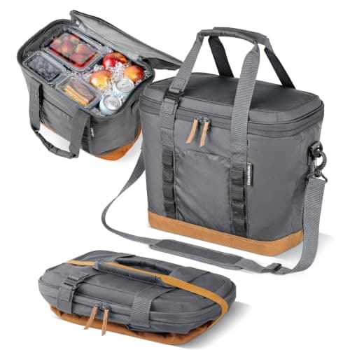 CleverMade Pacifica Collapsible Cooler, Medium Insulated Bag, Cool Gray
