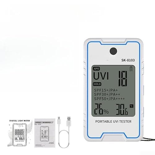 NiuLumea SPF Sunscreen Guide UV Meter 0-18 Range Travel Size