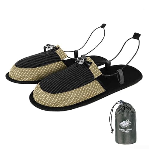 Ultralight Foldable Slippers Quick Dry for Camping Travel(khaki M)