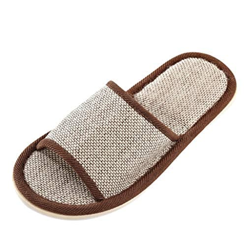 Slider Slippers Women Summer, Open Toe Slippers Women, Breathable Cotton Slipper, Soft Indoor Slide Sandals, Anti-Slip Home Footwear, Lightweight Fabric Slipper,Casual Home Shoes For Women