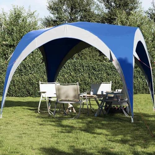 Ziaphsol Blue Party Tent Waterproof 185T Polyester with PU Coating, 305 x 305 x 216 cm, Portable Outdoor Tent with Pack Size 62 x 13 x 13 cm, for Festival, Camping, Wedding, Beach, Family