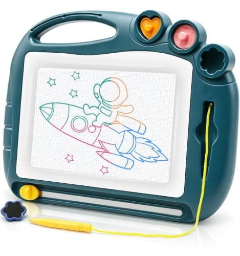 AiTuiTui Magnetic Drawing Board Travel Size, Erasable Doodle Sketching Writing Pad Travel Games for Kids in Car, Early Education Learning Skill Development Toy for Girls Age 3 4 5 Year Old, Dark Green