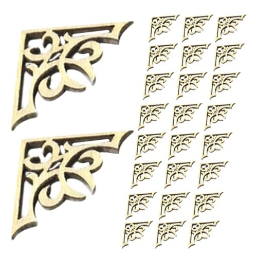 50pcs Wooden Corner Embellishment for Scrapbook Albums