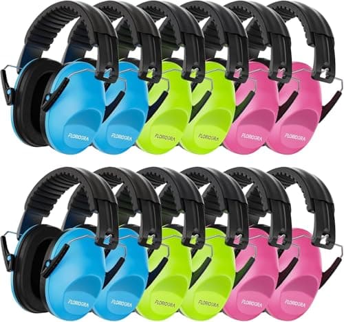 Floriogra 12 Pack Ear Defenders Children SNR 28dB for Autism Children