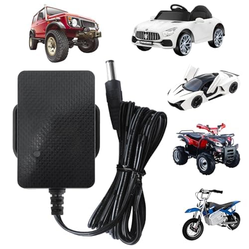 Tosiicop 6V Battery Charger for Kids Quad Bikes-6Volt 1000mA Chargers for Ride on Toys Car-Universal Power Adapter for Childs Electric Car Suit for Motorbike SUV Sports Car ATV Scooter (6V Charger)