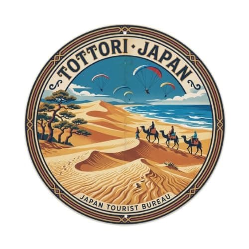 Tottori Sand Dunes Sea Camel Ride Winter Travel Metal Tin Sign