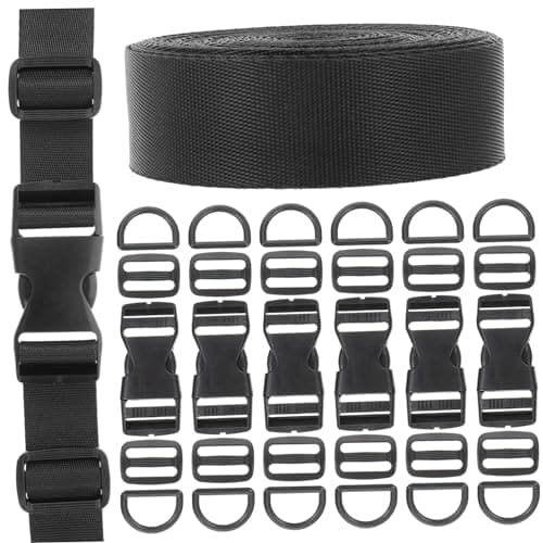 Anneome 31 Piece Black Plastic Nylon Buckles for Straps Repair Set