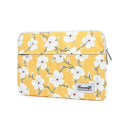 Canvaslife Patten Laptop Sleeve 14 inch 14.0 inch Laptop case Bag (Yellow Flower)