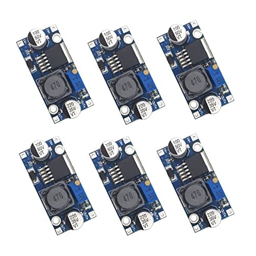 Valefod 6 Pack LM2596 DC to DC High Efficiency Voltage Regulator 3.2-35V to 1.25-30V Buck Converter DIY Power Supply Module