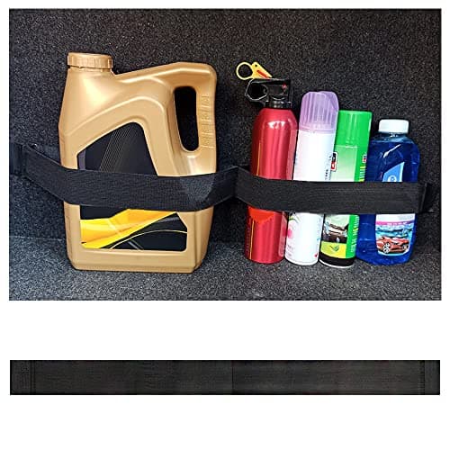 GTLM 70cm Elastic Car Trunk Organizer Straps with 2 Pocket,Car Organizers,Organize the Cluttered Trunk Keeps Items from Rolling Around,Universal Automotive Interior Accessories (Length 70CM)