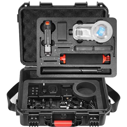 AMAZEAR Hard Case for Insta360 X6 X5 X4 Air Accessories, Black