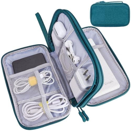 Teskyer Travel Cable Organiser Bag, Travel Essential, Dark Green