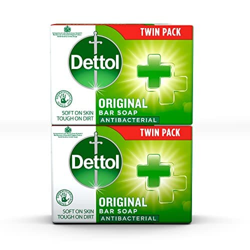Dettol Original Antibacterial Soap Bar, For Everyday Use, 2 Pack