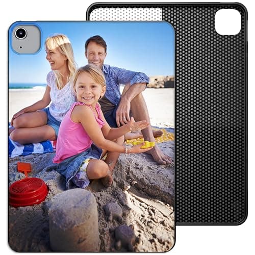 Personalised Case Compatible with All iPad models iPad 10th, 9th Gen,6th Gen, 5th Gen, Mini, Air, M2, M3 – Collage Photo Black Silicon Shockproof Cover - Personalize with ONE-PHOTO