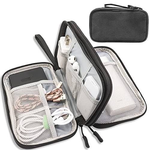 Teskyer Travel Cable Organiser Bag, Travel Essential, Black