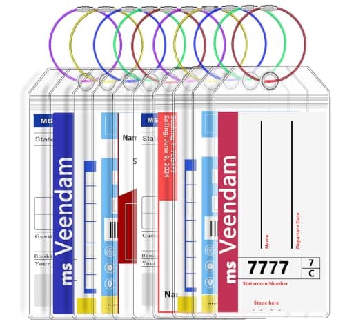 10 Pack Cruise Luggage Tag Holders, Wide Zip Seal Waterproof