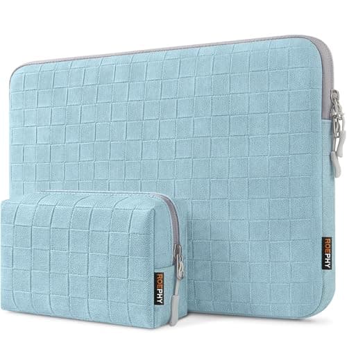 ROEPHY 14 Inch Laptop Sleeve Case,Water-Resistant Laptop Protective Carry Case with Accessory Pocket for MacBook Air 15/Chromebook/Lenovo IdeaPad ThinkPad/HP Pavilion Stream/Dell/MSI, Blue