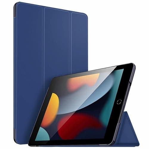 For Apple iPad 10.2 inch 9th/ 8th/ 7th Generation, Smart Magnetic Stand Case, Leather Cover with Magnetic Closure, Anti-Scratch and Lightweight Case (2021/2020/2019) (Blue)