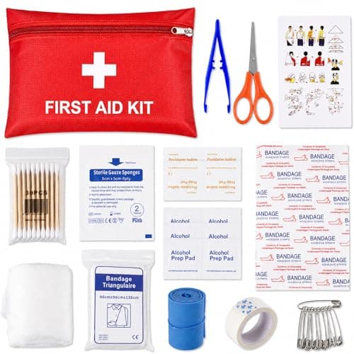 Luxiremi Mini First Aid Kit, 74 Pcs for Travel, Home, Car and Camping