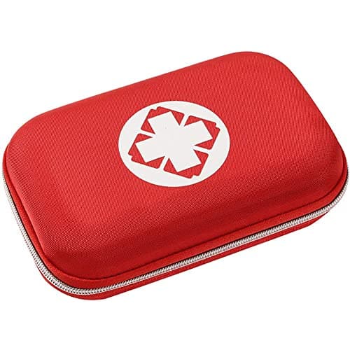 First Aid Kit Bag Empty Waterproof Medications Organizer Portable EVA First Aid Supplies Package Compact Lightweight Emergency Survival Rescue Cases Medical Kit for Home Car Travel Outdoor (Red)