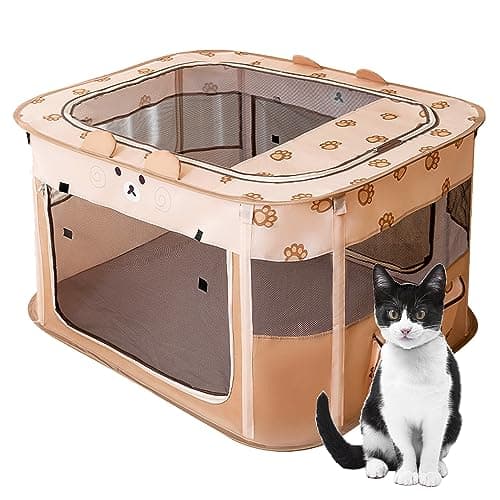 Foldable Pet Playpen Portable Kennel Cage for Puppy Dog Kitten Cat