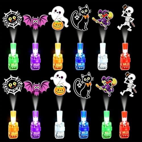 36PCS Halloween Finger Projector Lights, LED Light Up Toys Bulk for Kids