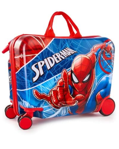 Fast Forward Spiderman 18 Inch Ride On Luggage, for Kids, Ages 3+