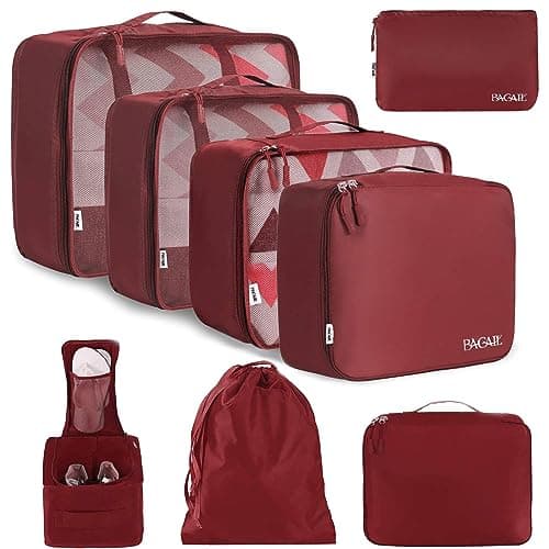 BAGAIL Packing Cubes for Suitcase 8 Set, Lightweight Luggage Packing Organizers Packing Cubes for Travel Accessories