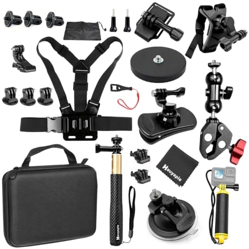 Hauyapie Action Camera Accessories Kit Bundle YP08