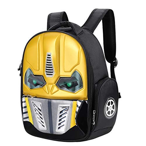 IBLUELOVER 3D School Bag,LED Waterproof Nylon Children's Cartoon Backpack Student Daypack,Outdoor Travel Kindergarten Boys Rucksack Personality Bag for Kids 3-10 Years Old