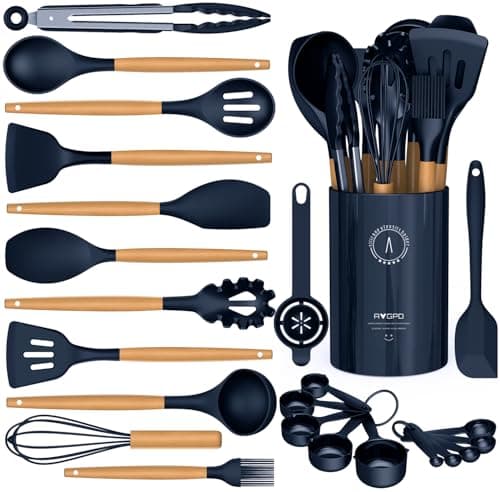 Silicone Kitchen Utensils Set, Heat-Resistant Cooking Utensils, BPA-Free
