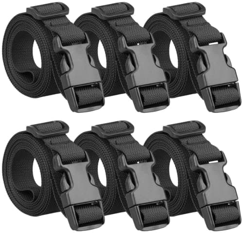 6 Packs Nylon Luggage Straps, Webbing Straps with Quick-Release Buckles