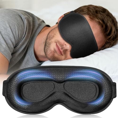 Facemoon Blackout Eye Mask, 3D Weighted Sleep Mask, Travel Essentials