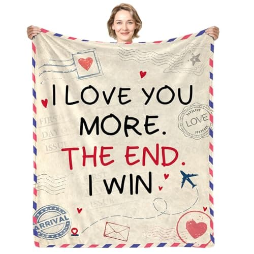 Yasrlvun Anniversary Wedding Blanket Gifts for Couples, Love Blanket 152x127cm Valentine's Day Wedding Anniversary Cozy Warm Throw Blanket for Wife Husband Girlfriend Boyfriend