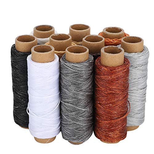Horett Waxed Sewing Thread 150D 10-Color 10pc Leather Craft Kit
