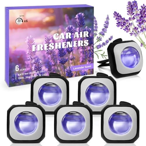 SCENTORINI Car Air Freshener Vent Clip Lavender Fragrance 6 Pack 24ml