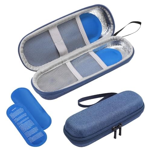 Insulin Cooler Travel Case Portable 2 Ice Packs Small Storage Travail Packs