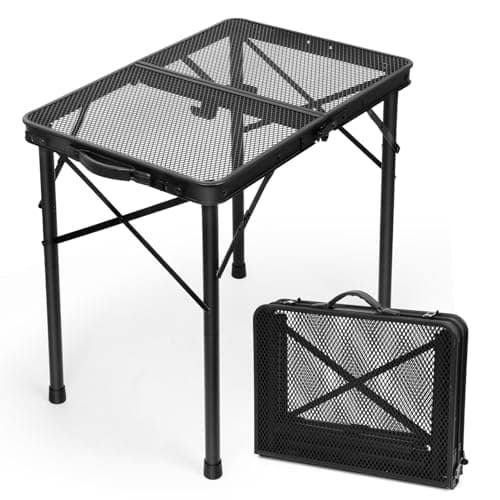E EASTSTORM 2ft Camping Table Small Folding Adjustable Height 23.6''x15.7''