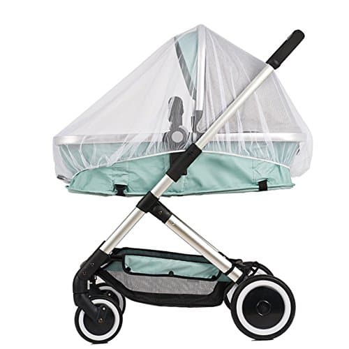 Pram Net, 2 pack Universal Mosquito Fly Bug Insect Net Protection Cover for Pushchair buggy carrycot stroller basket jogger Travel cot White