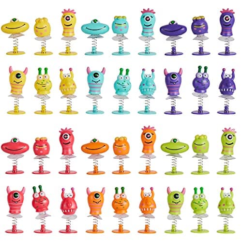 THE TWIDDLERS 36 Monster Spring Jump Up Pop Up Toys, Party Bag Fillers Kids