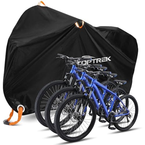 toptrek Bike Cover, 210D Bike Covers for 3 Bikes Outside Storage