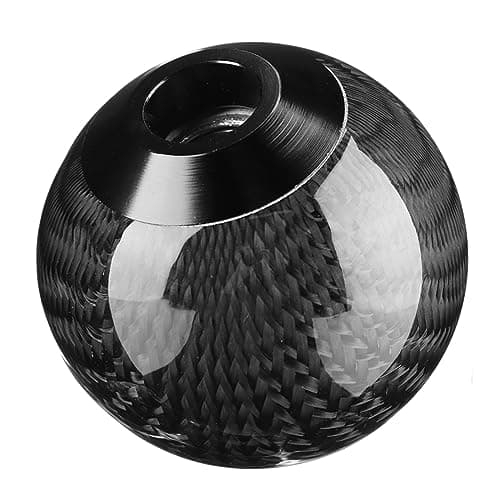 Tbest Universal Manual Gear Knob Carbon Fiber Shifter (Black)