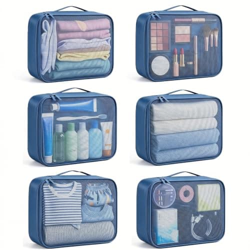 6 PCS Large Packing Cubes, Lightweight Luggage Packing Organizers Cubes