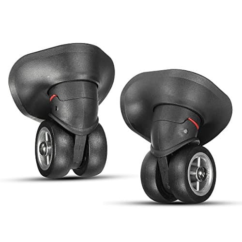 Tutoy 2Pcs Black Luggage Suitcase Universal Wheels Repair Replacement