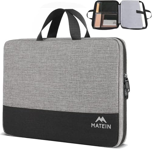 MATEIN Laptop Bag 15.6 Inch, TSA Laptop Case 15.6 Inch for Men, Grey