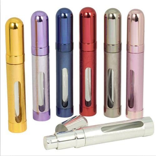 5starwarehouse 12ml Refillable Perfume Atomiser Atomizer Aftershave Travel Spray Miniature Bottle With Window (Silver)
