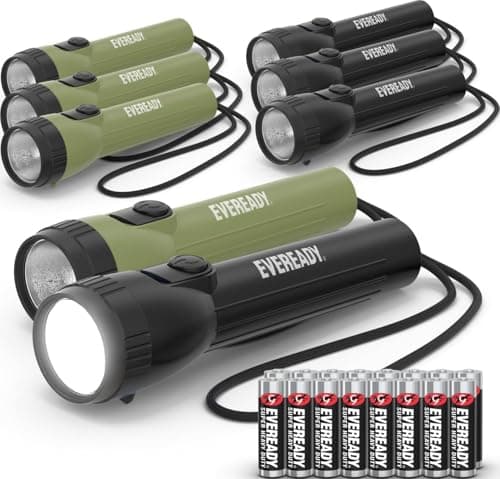 Eveready LED Flashlight (8-Pack) Bright Reliable Flashlights for General Purpose, Great for Camping, Car, Emergency Storm Power Outage Handheld Flashlight (Batteries Included)