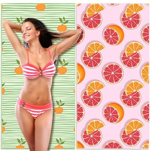 Lubibi 2 ps Microfiber Beach Towel 80*160cm Large Towel For Swimming Sports