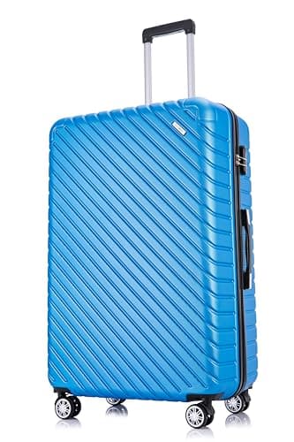 FLYMAX 24" Medium Suitcase 4 Wheel Lightweight Luggage Hard Shell ABS Travel Case Hold Check in Fits 15kg - 20kg Medium Size + 3 Digit Lock + Telescopic Handle 67 Litre Capacity